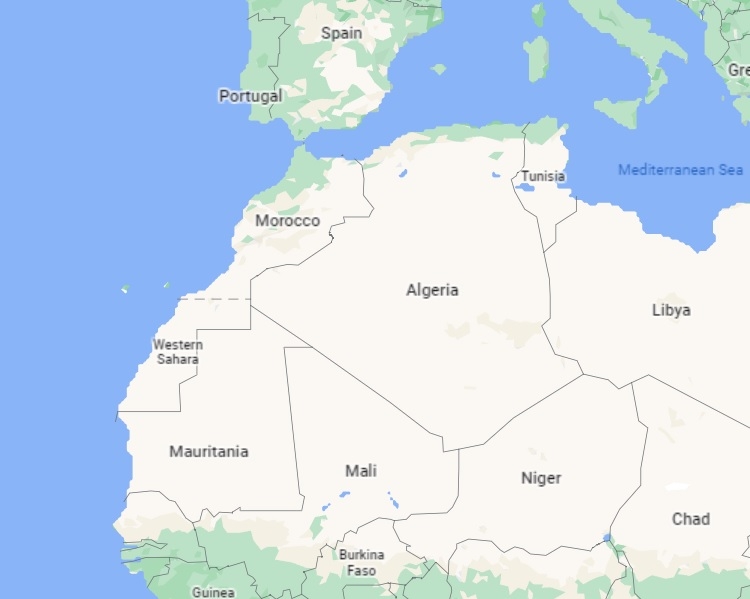 알제리와 모로코를 포함한 지중해 연안 북부 아프리카 