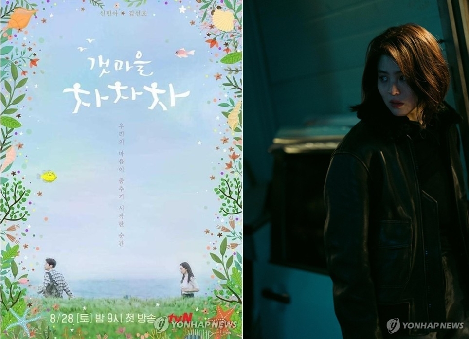 (왼쪽부터)tvN 토일드라마 '갯마을 차차차'와 넷플릭스 오리지널 시리즈 '마이 네임