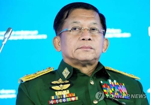 민 아웅 흘라잉 미얀마군 최고사령관(자료사진)