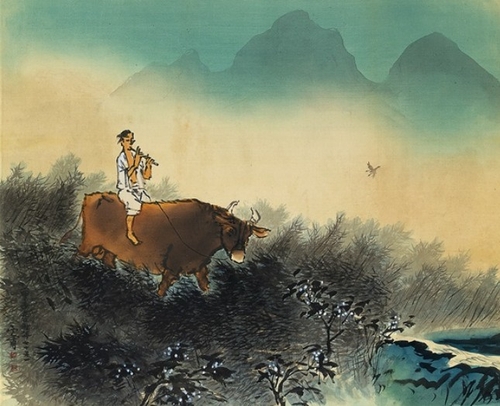 김기창 '청산목가' (1984)