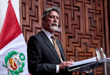 En la fotografía, proporcionada el 28 de mayo de 2021, por la Embajada del Perú ante Corea del Sur, se muestra al presidente peruano, Francisco Sagasti Hochhausler. (Prohibida su reventa y archivo)