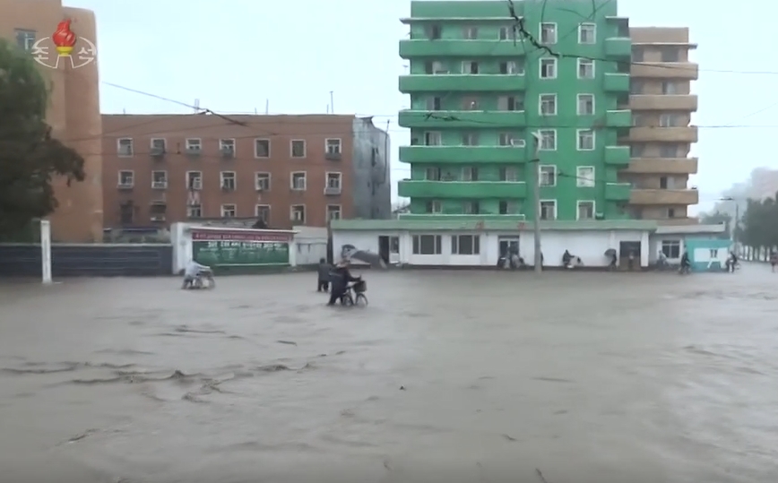 북한 강원도 지역, 폭우로 물바다