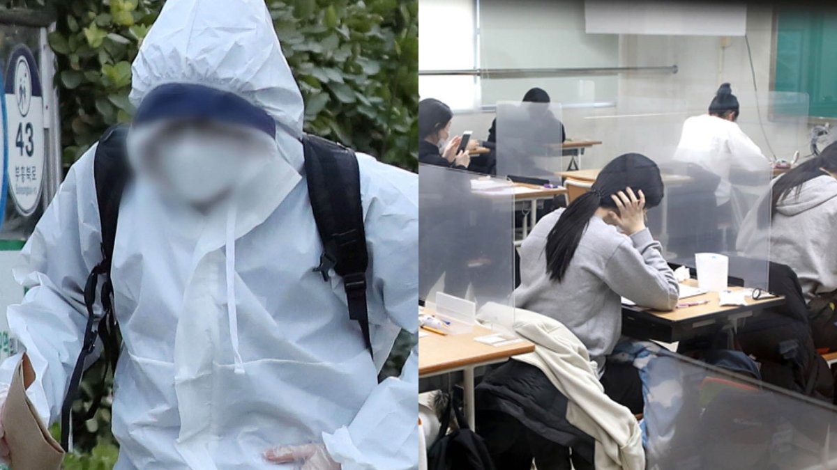 칸막이에 방역복까지…코로나가 바꾼 수능풍경