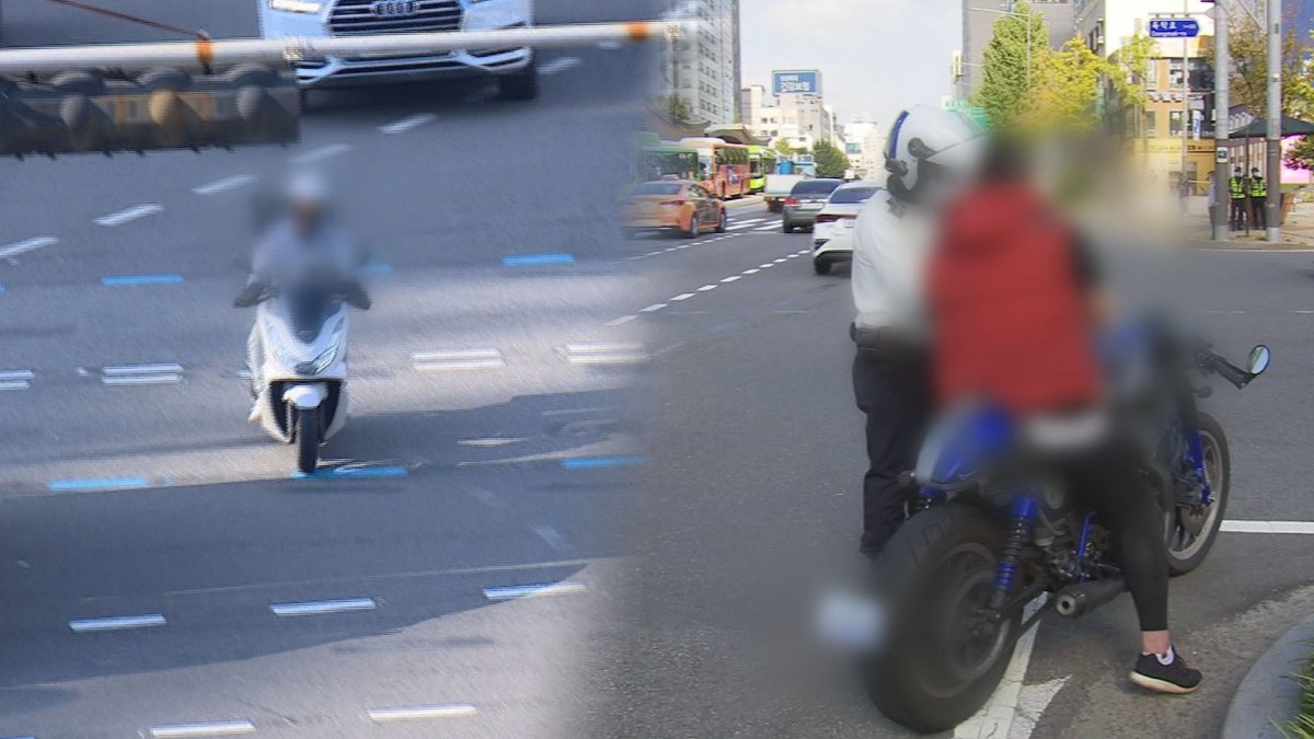 정지선 넘고 헬멧 미착용도…이륜차 집중단속