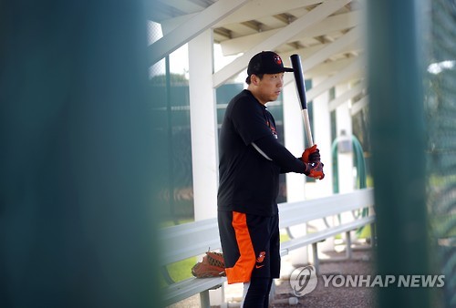 플로리다서 훈련 중인 김현수(AP=연합뉴스 자료사진)