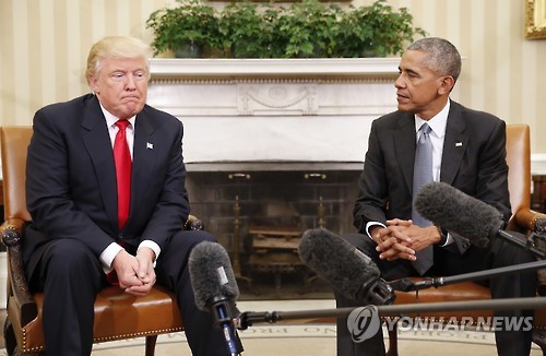 美백악관서 처음 만나는 트럼프와 오바마