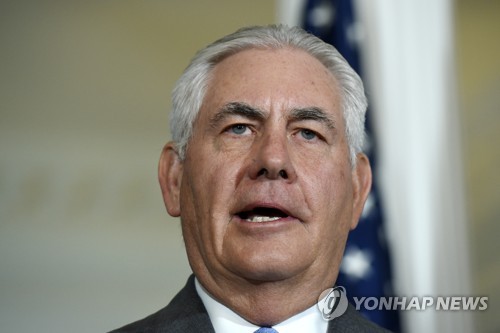지그마어 가브리엘 독일 외무장관과 회동 중인 렉스 틸러슨 美 국무장관