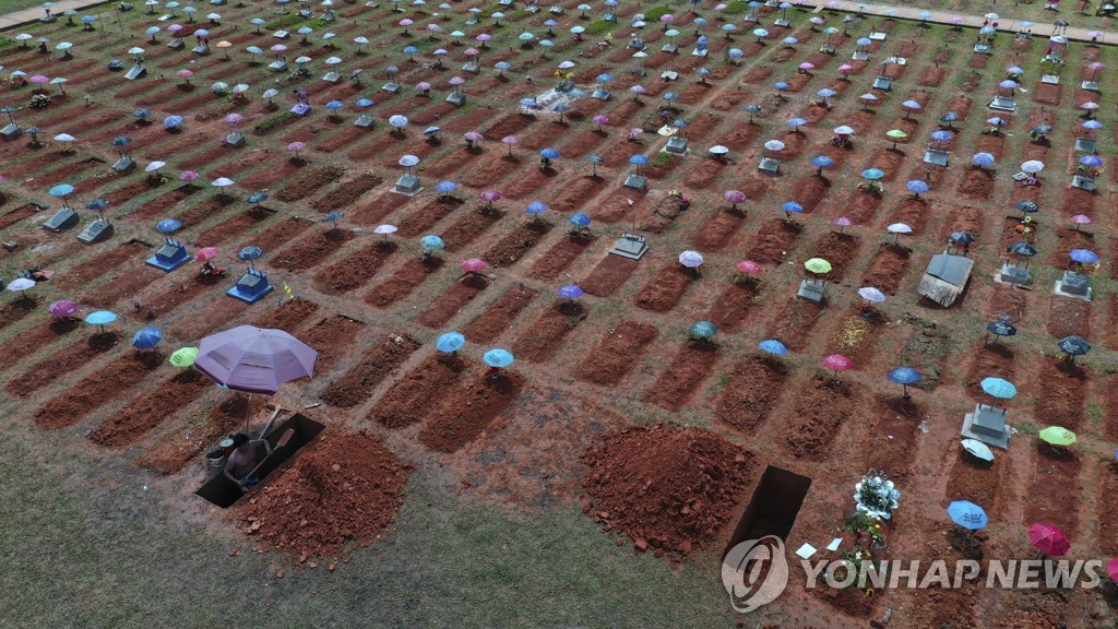새 묫자리가 늘어난 페루 이키토스의 공동묘지