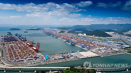 하늘에서 본 부산 신항