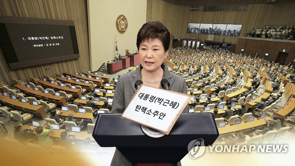 박근혜 대통령 탄핵안 가결(CG)