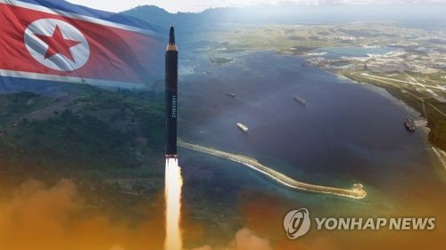 북한 미사일 발사 장면 CG