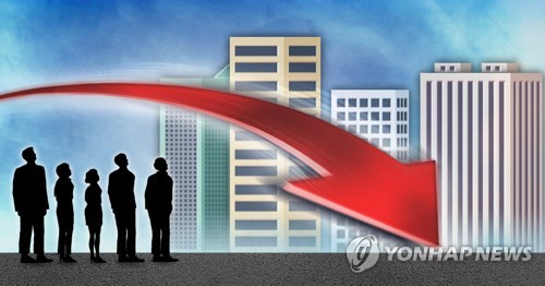 기업 체감 경기지수·BSI 하락(PG)