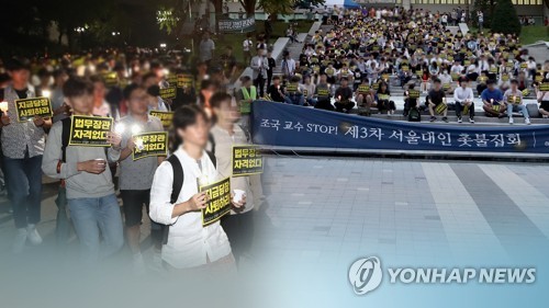 조국 장관 사퇴 촉구 서울대 학생 3차 촛불집회 (CG)