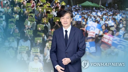 조국 장관 둘러싼 찬반집회…"국론분열 우려" (CG)