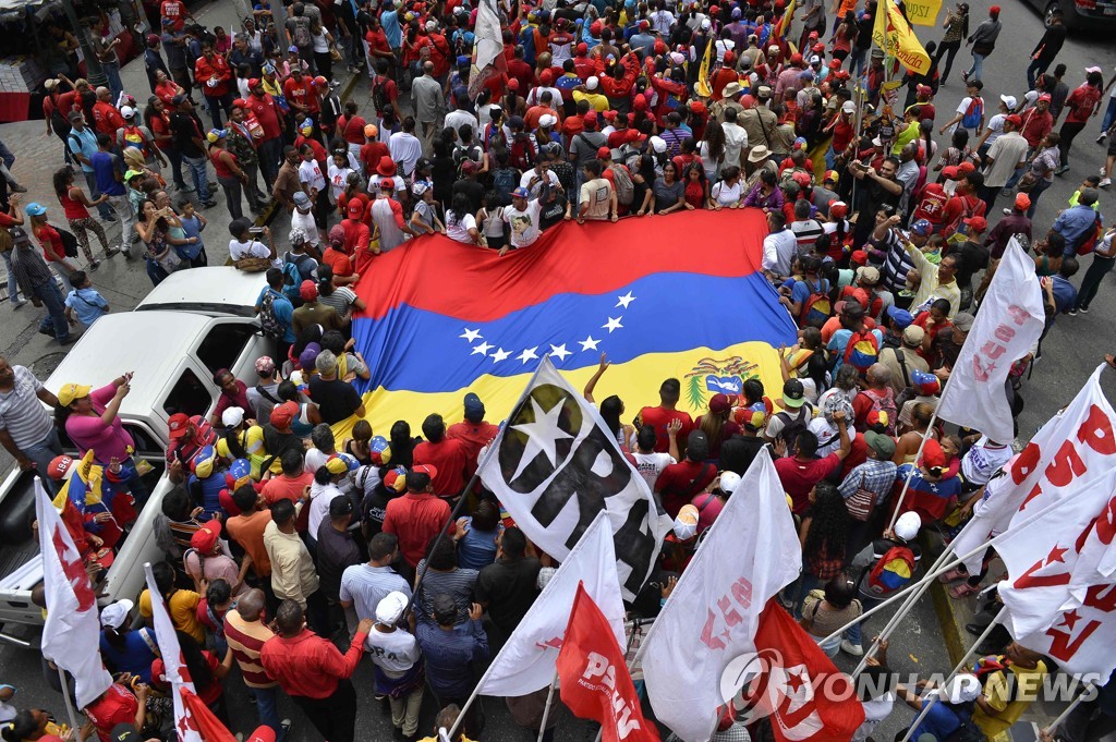 베네수엘라 친정부 시위대