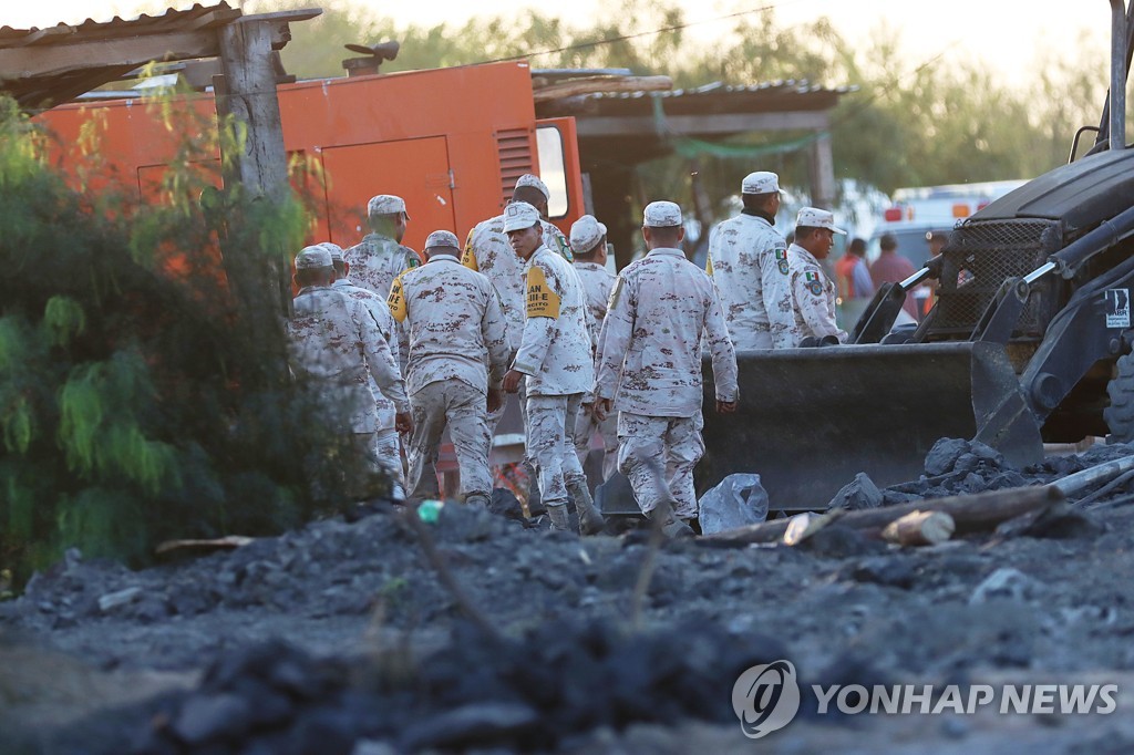 멕시코 매몰 광부 10명 구조작업