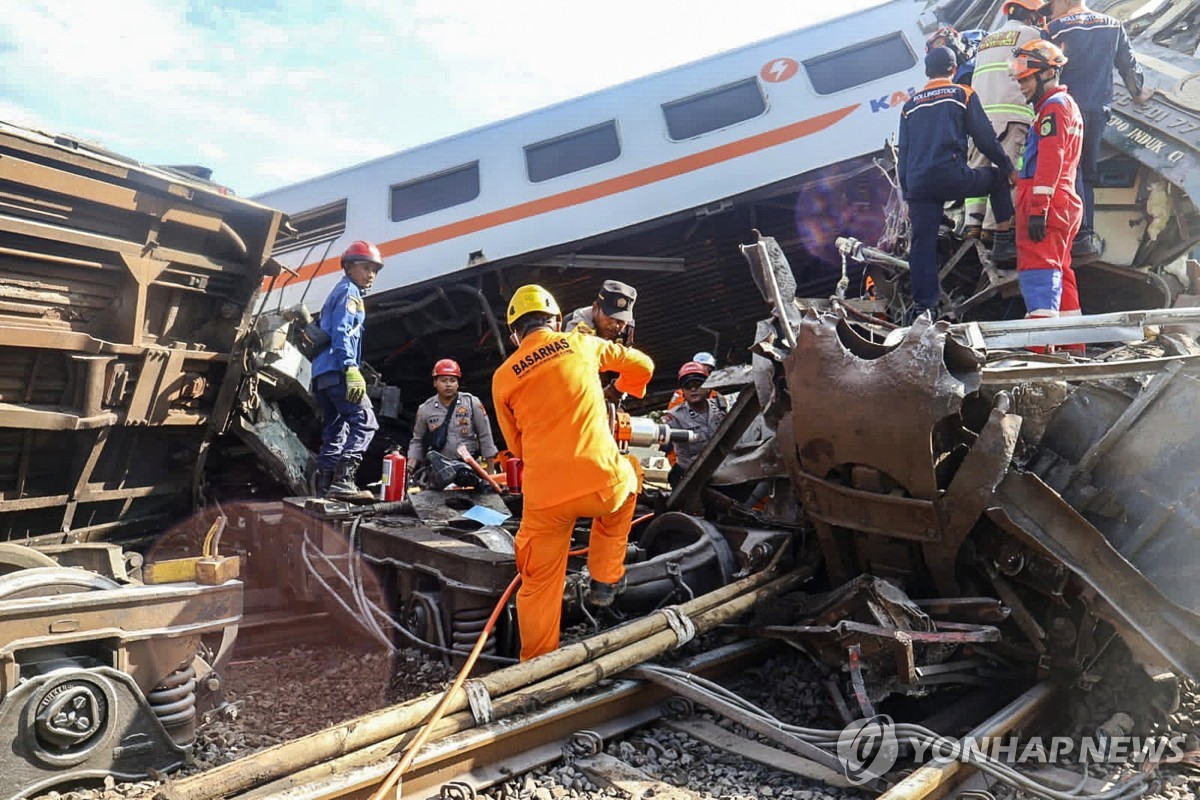 인도네시아 열차 충돌