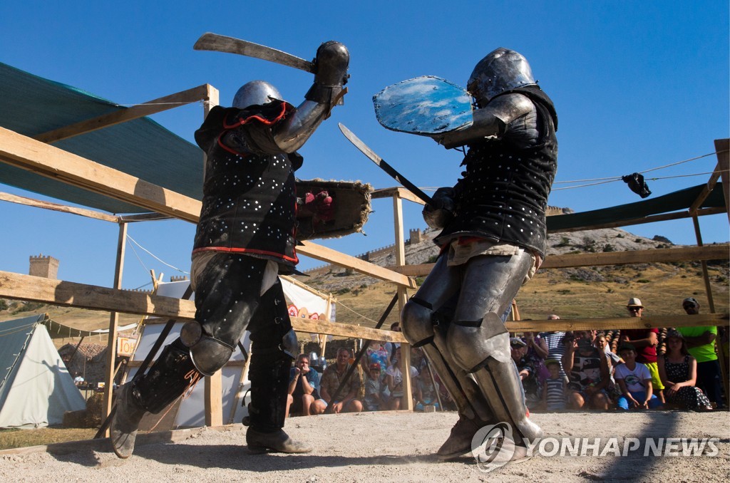 2019 Genoese Helmet international knight festival in Crimea, Russia