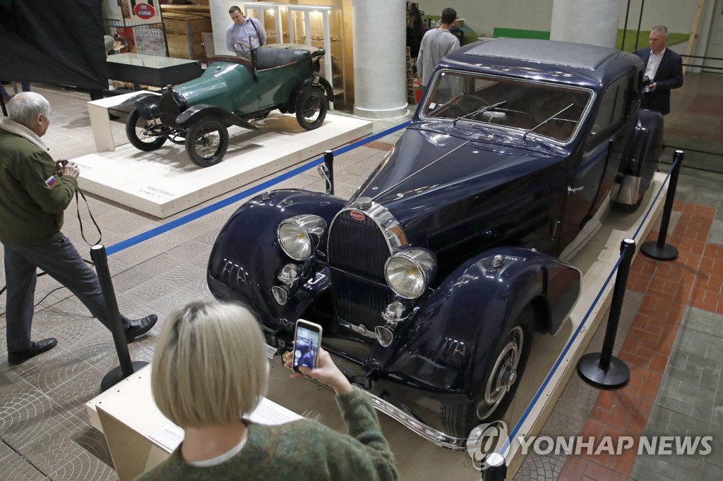 Exhibition of retro cars at Moscow's VDNKh exhibition center