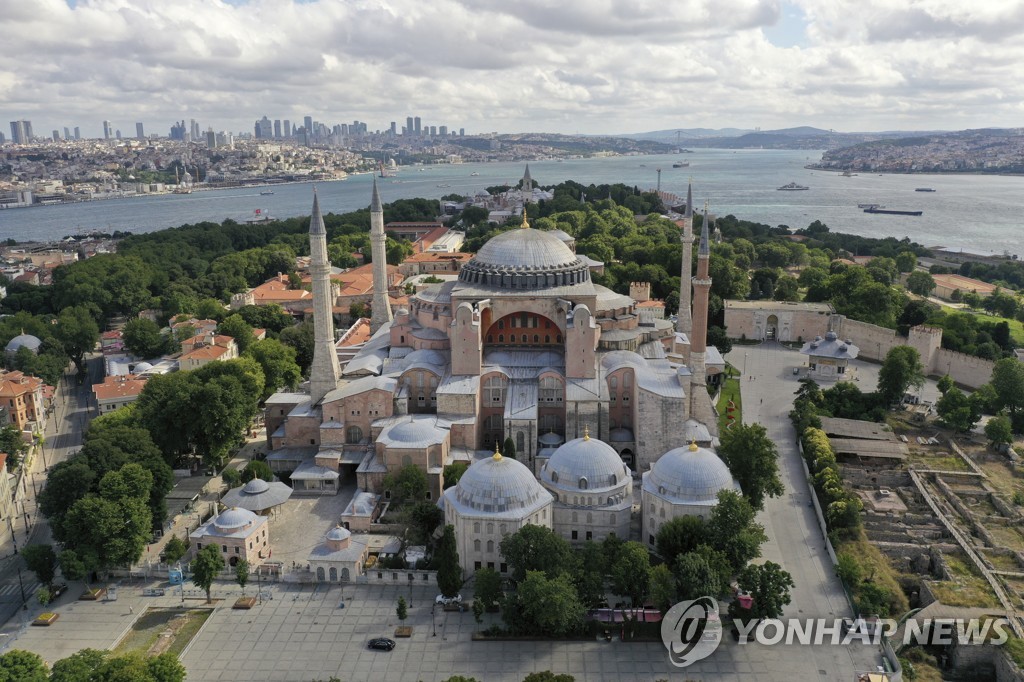TURKEY-ISTANBUL-HAGIA SOPHIA-FIRST PRAYERS