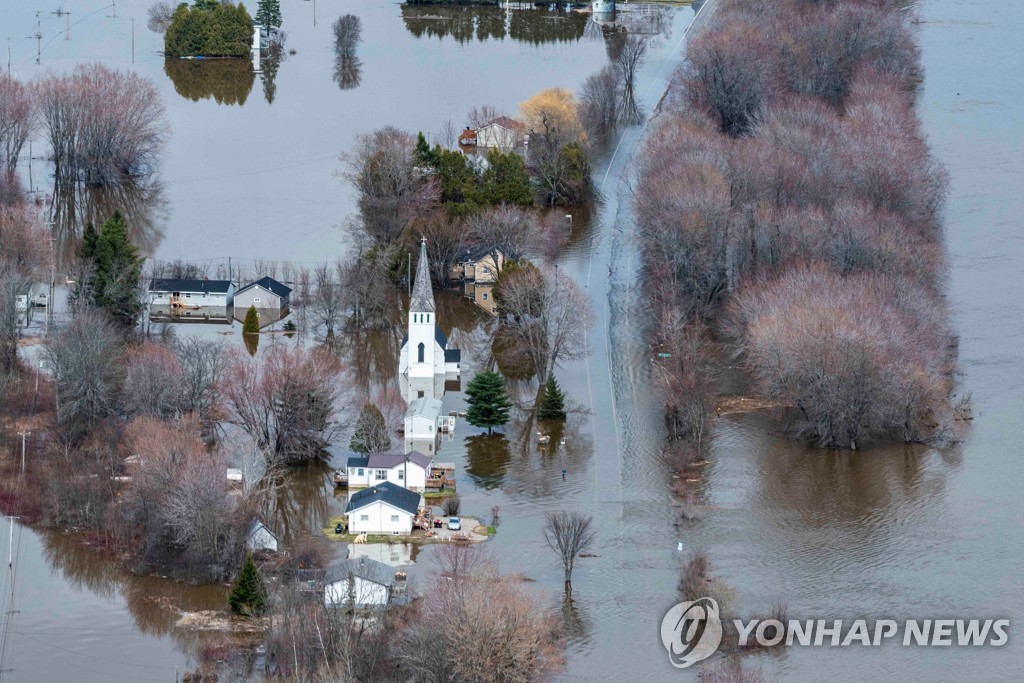 봄철 해빙기 캐나다 동부 홍수…1천500명 대피