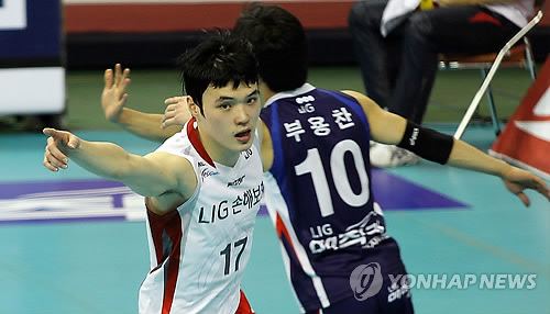 남자 프로배구 LIG손해보험의 권준형 <<연합뉴스 DB>>