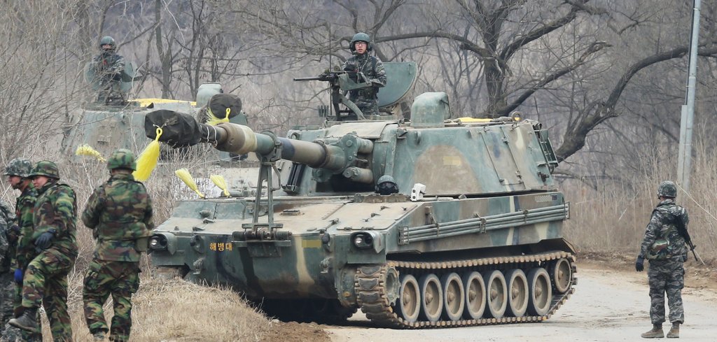 해병대 K-55 자주포