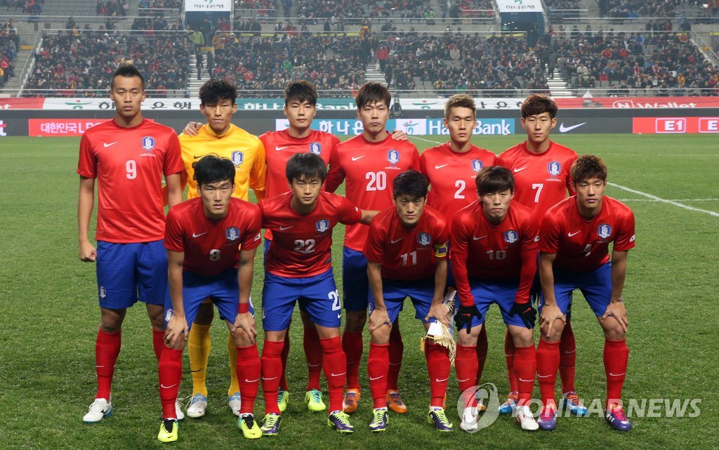 15일 스위스와의 평가전에 출전한 한국 축구 국가대표팀 << 연합뉴스DB >>