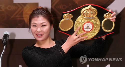 새터민 챔피언 복서 최현미 << 연합뉴스 자료사진 >>