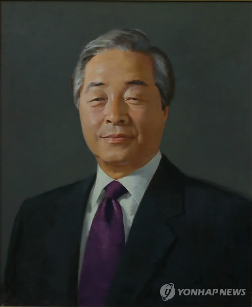 화가 이원희가 그린 김영삼 전 대통령 초상화
