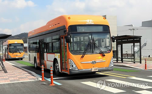 세종시 BRT 차량 'CNG 하이브리드버스'