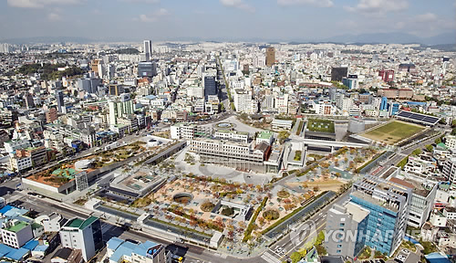 오늘 9월 광주 동구 금남로 옛 전남도청 부지에 개관할 국립아시아문화전당 전경.
