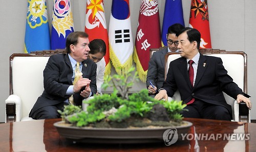 한민구 국방장관, 미 하원의원단 접견