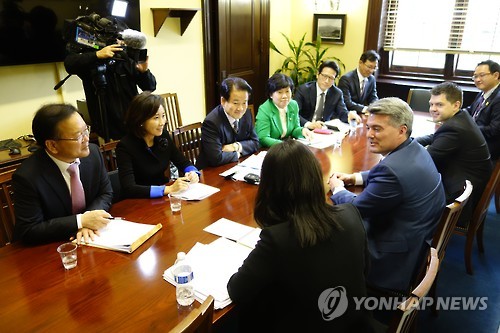 코리 가드너 미국 상원의원과 면담하는 방미 의원단