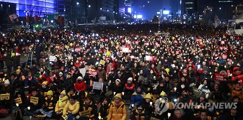 이달 4일 열린 촛불집회 모습