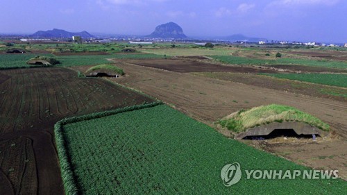옛 일제 알뜨르비행장의 현재 모습