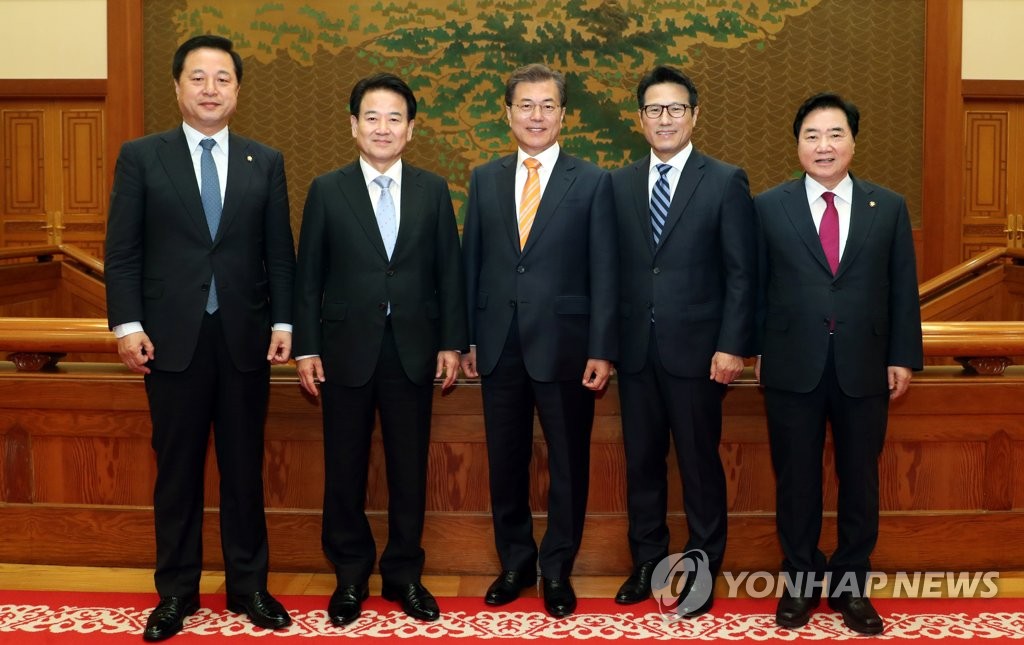 /문 대통령, 의원 외교단 접견