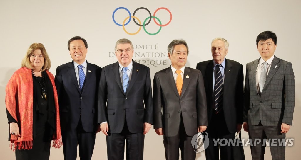 IOC 평창 회의에 참석한 유승민 IOC 선수위원(사진 맨 오른쪽)