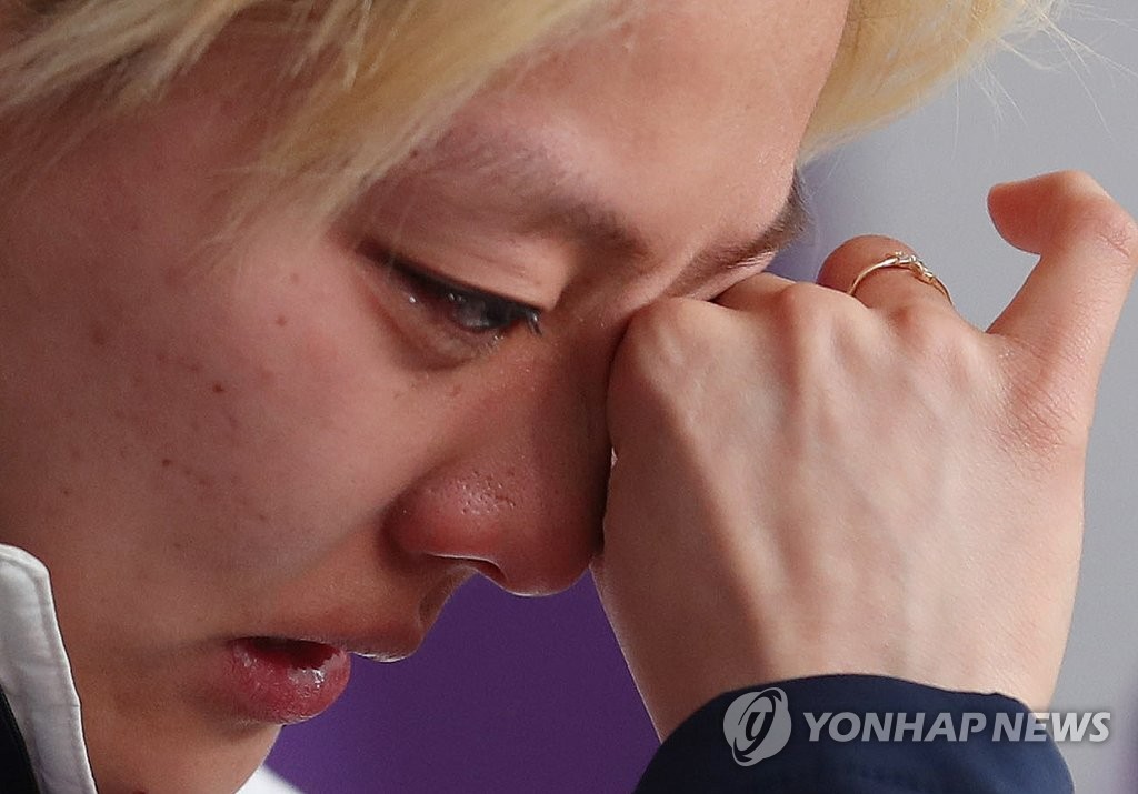 [올림픽] 눈물 흘리는 김보름