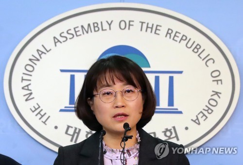 기자회견하는 추혜선
