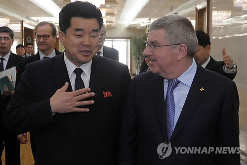 바흐 IOC 위원장 평양 도착…2박3일 체류 예정
