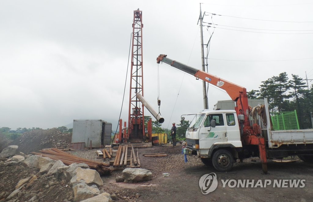 제주 지하수 개발 공사 현장