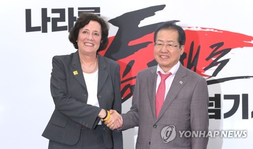 홍준표, 수잔 솔티 북한 자유연합대표 접견