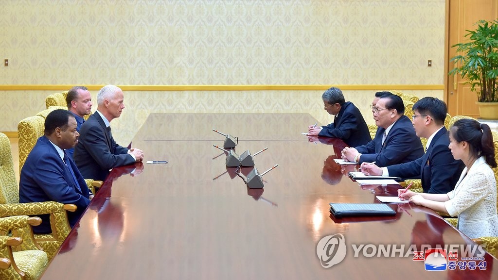 북한 김영대, 노르웨이적십자사 위원장 면담