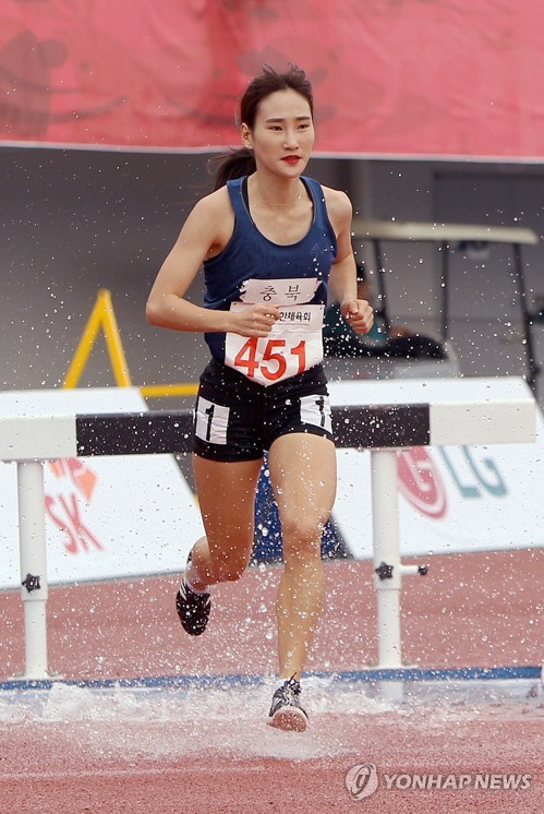 제99회 전국체전에서 한국 신기록을 작성할 당시의 조하림