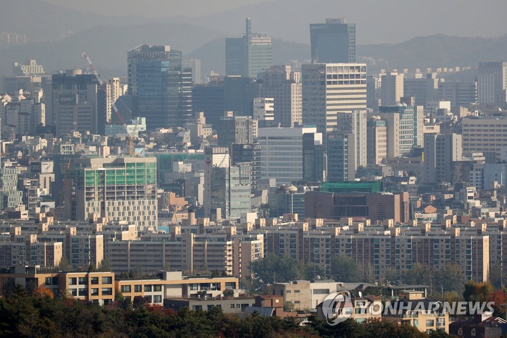 서울 남산에서 바라본 강남구 일대의 모습 [연합뉴스 자료사진]
