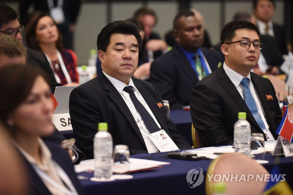 일본 방문한 김일국 북한 체육상…올림픽회의 참석