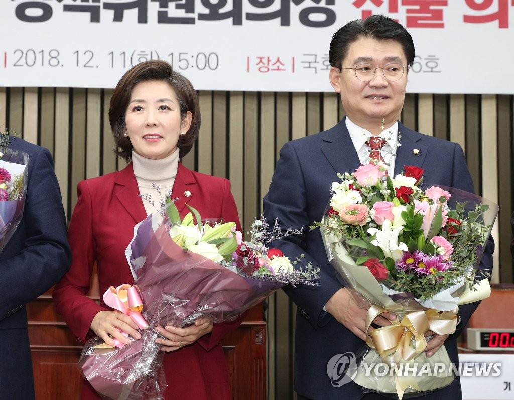 한국당 새 원내대표에 나경원 선출