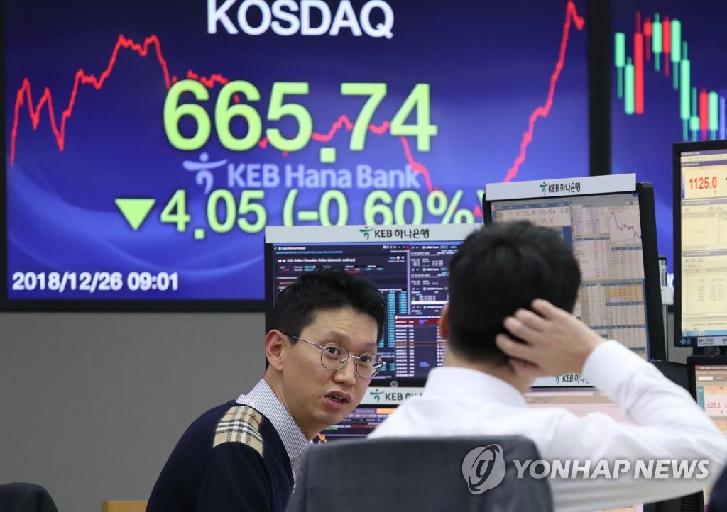 미국 증시 급락 여파에 코스닥도