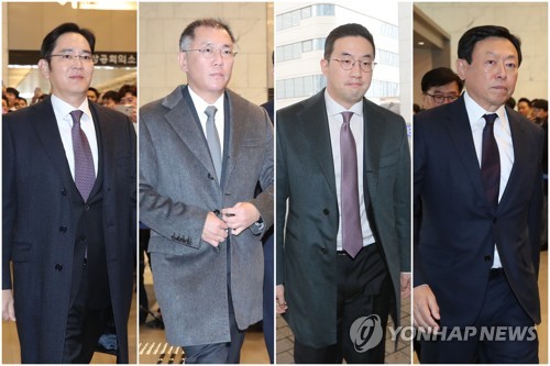 한자리에 모인 대기업 총수들